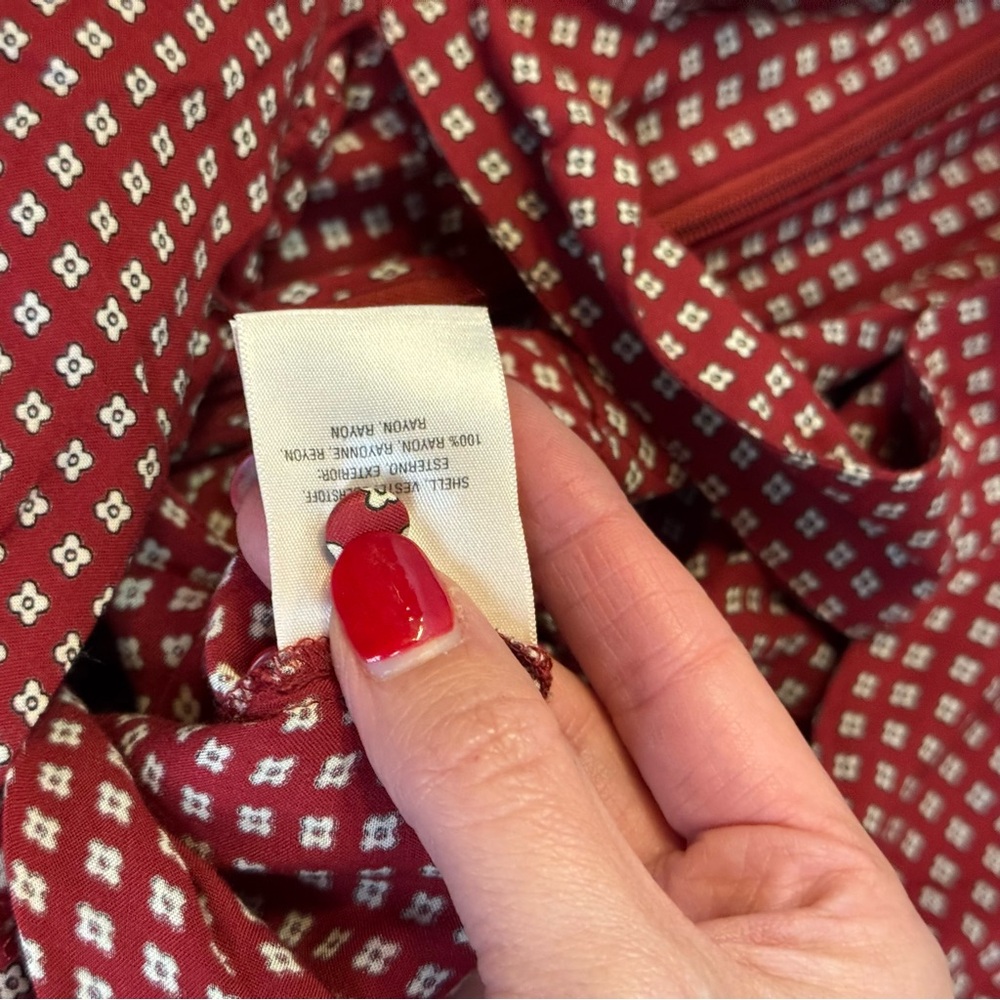 Anthropologie Red Printed Halter Wide-Leg Jumpsuit - Picture 10 of 13